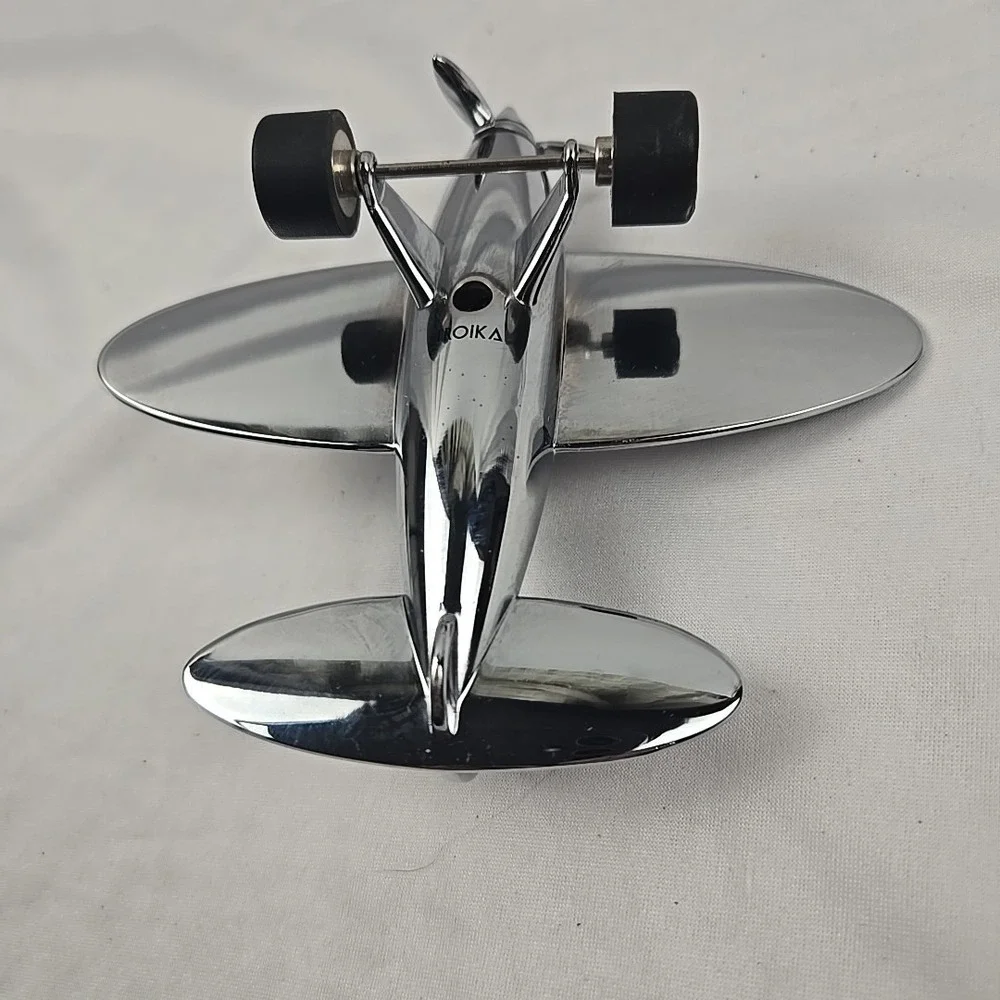 TROIKA Germany Polished Metal Airplane Magnetic‎ Paperweight / Desk Decor